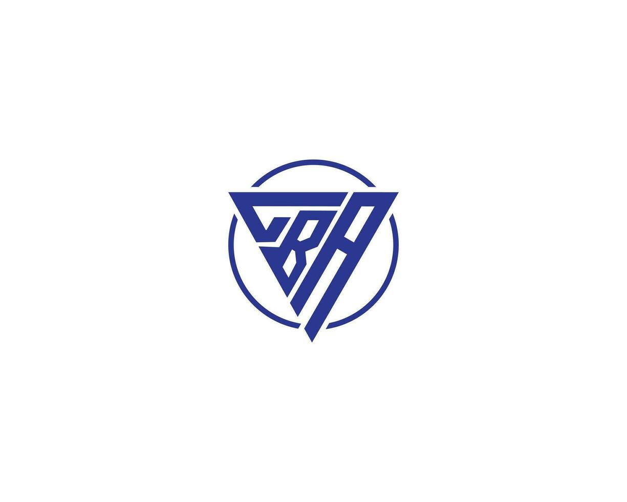 inicial letra cba triángulo monograma moderno vector logo diseño