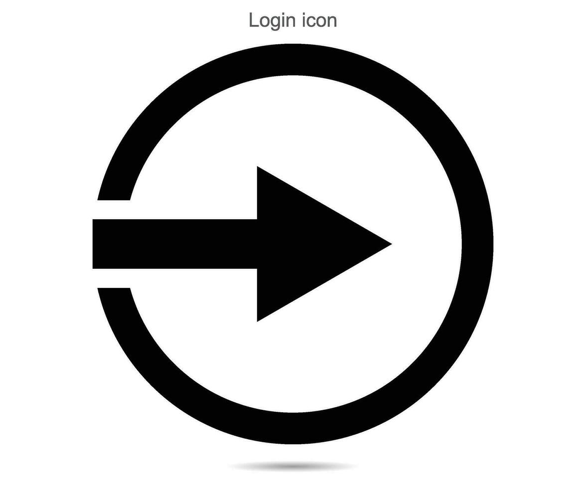 Login icon, vector illustration.