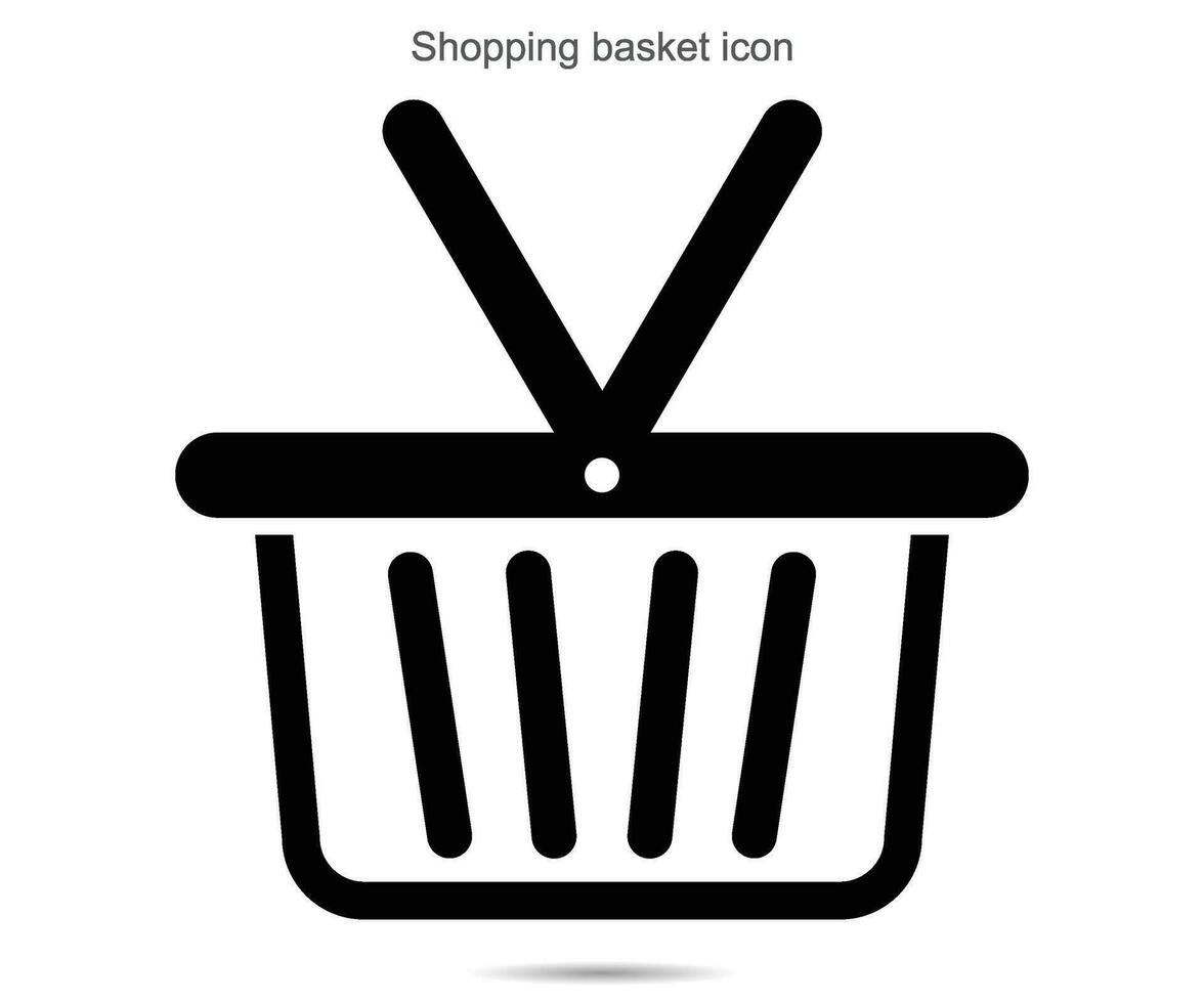 Shopping basket icon vector