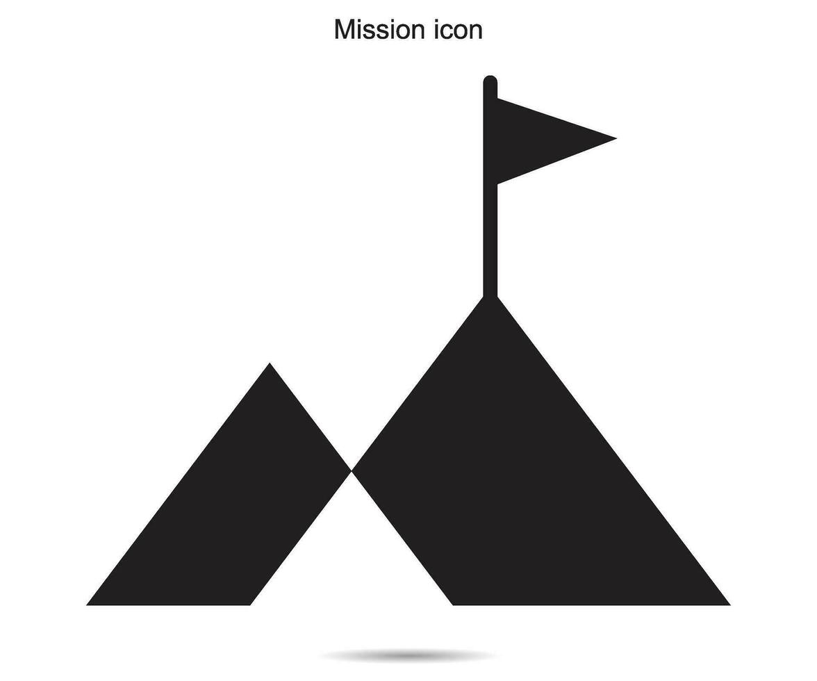 Mission icon, vector illustration.