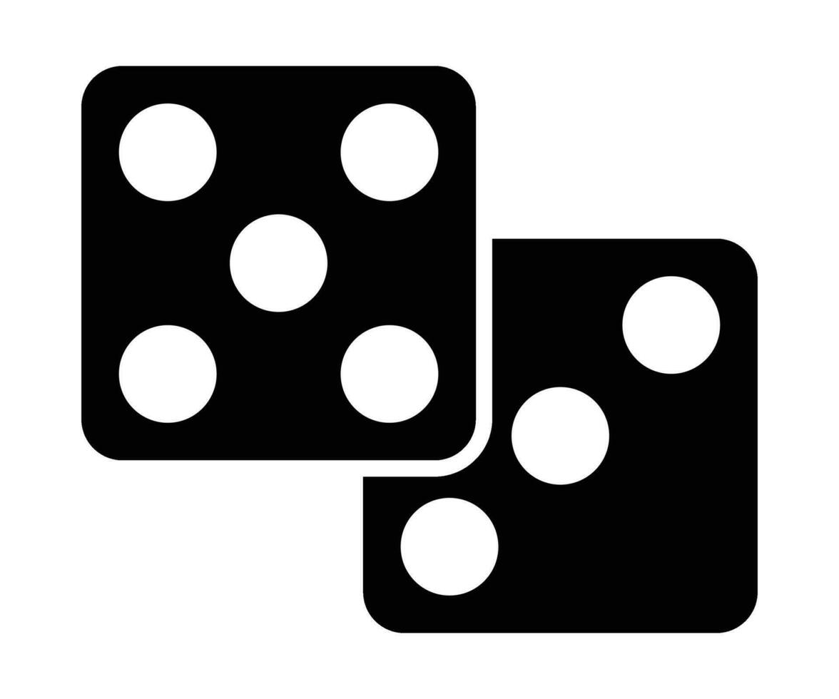 Dice icon, vector illustration.