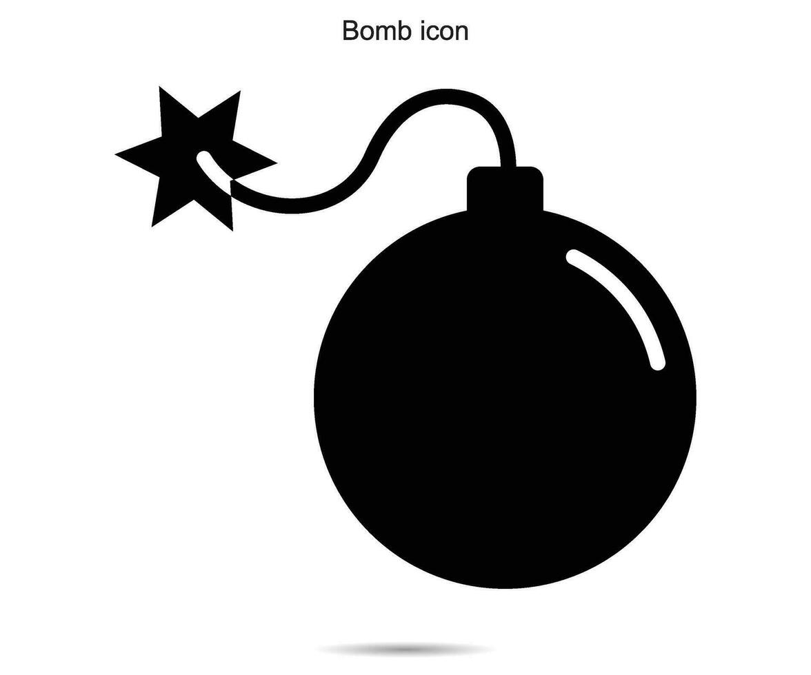 Bomb icon, vector illustration.