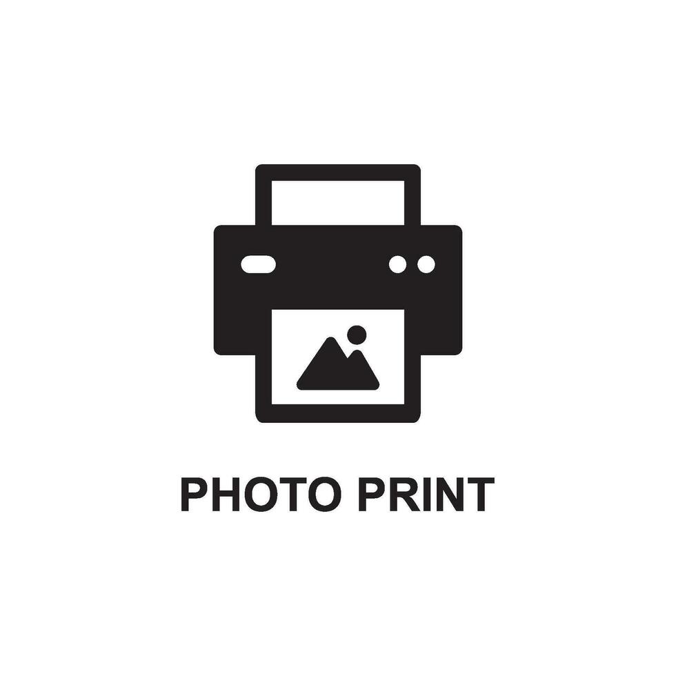 photo print icon vector illustration on white background