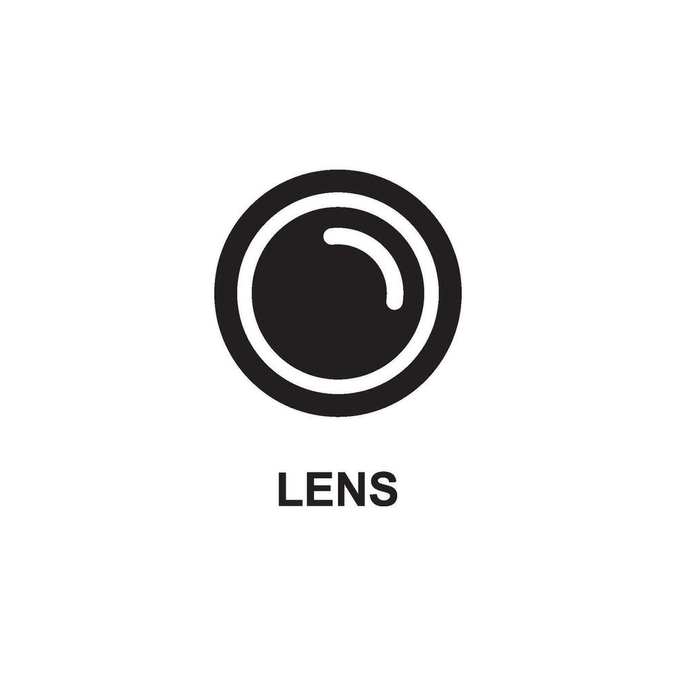 Lens icon design vector template. Lens icon vector illustration. Lens vector icon. Lens vector icon