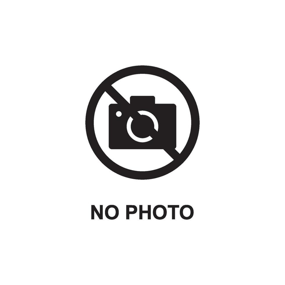 No photo icon in trendy flat style isolated on black background. Vector illustration