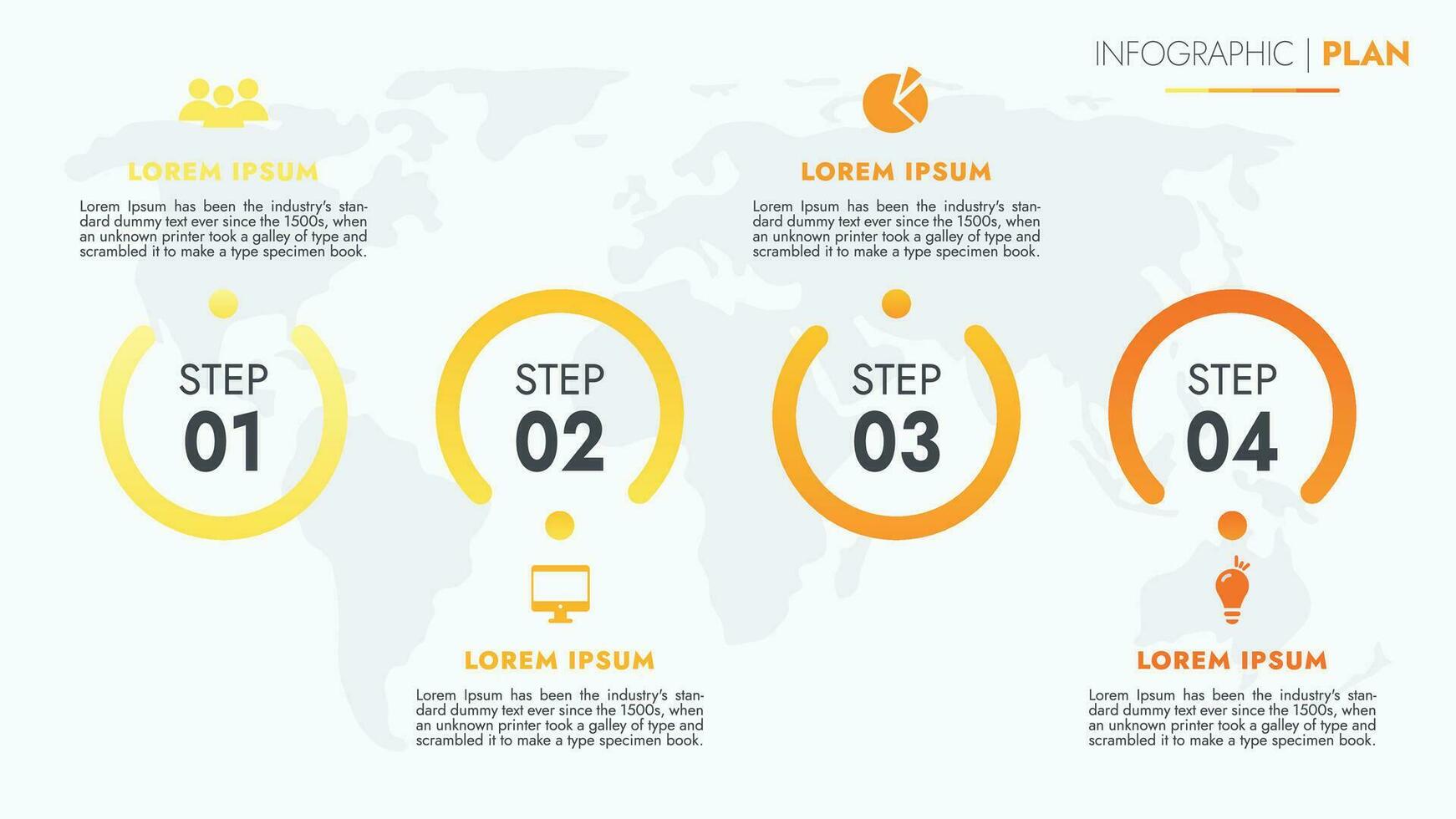 Infographic template for presentations and features data visualization includes a process chart with diagrams, steps, options. The concept for marketing through illustrations for drive to success. vector