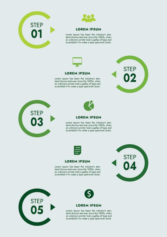 Infographic template for presentations and features data visualization includes a process chart with diagrams, steps, options. The concept for marketing through illustrations for drive to success. vector