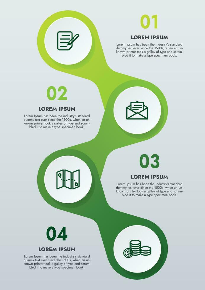 Infographic template for presentations and features data visualization includes a process chart with diagrams, steps, options. The concept for marketing through illustrations for drive to success. vector