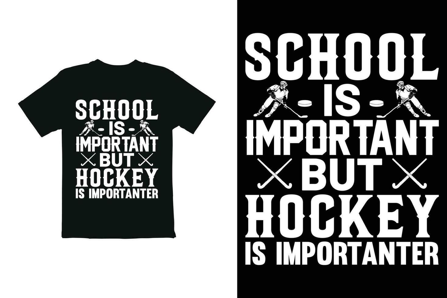 Hockey t shirt design vector, Hockey t shirt graphics for print in shirt, mug, hat etc vector