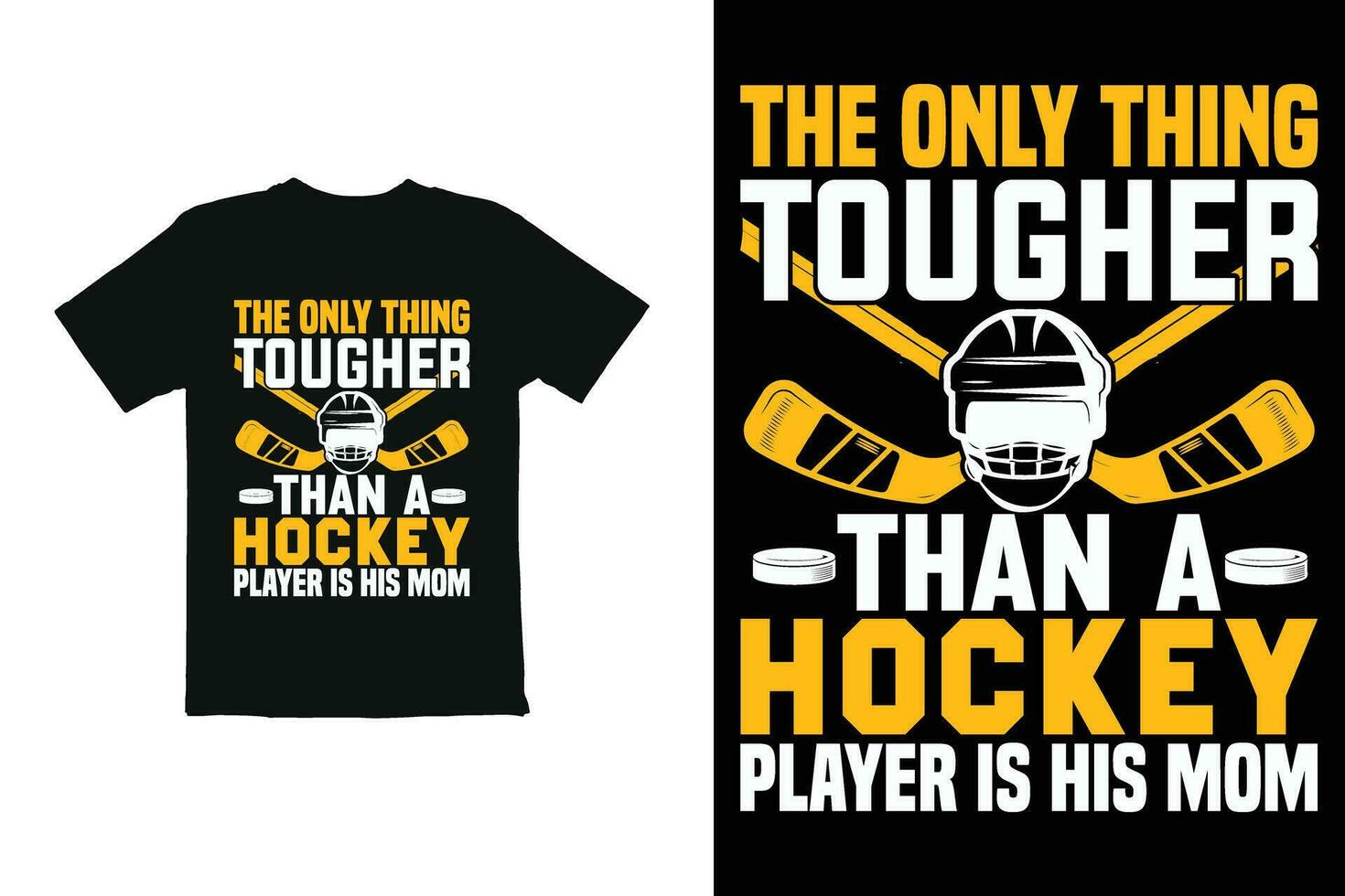 Hockey t shirt design vector, Hockey t shirt graphics for print in shirt, mug, hat etc vector