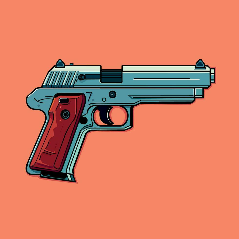 aislado pistola con sólido antecedentes vector ilustración