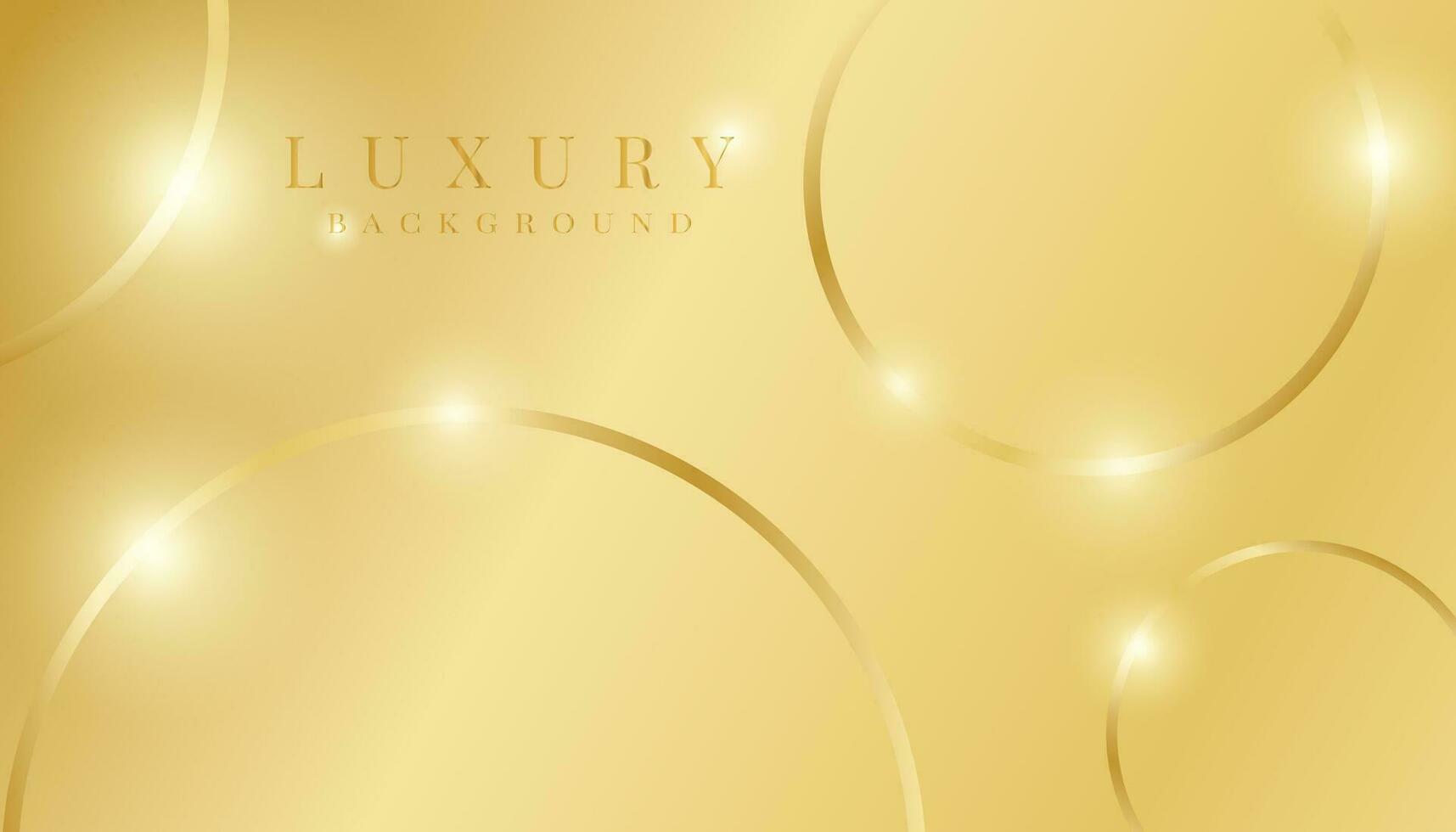 background illustration gradient circle golden glowing lines, luxury background vector