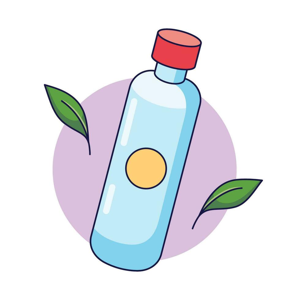 Reusable glass jar with lid. Sustainable lifestyle, zero waste, ecological concept. Vector illustration in cartoon style. Recycling, waste management, ecology, sustainability.