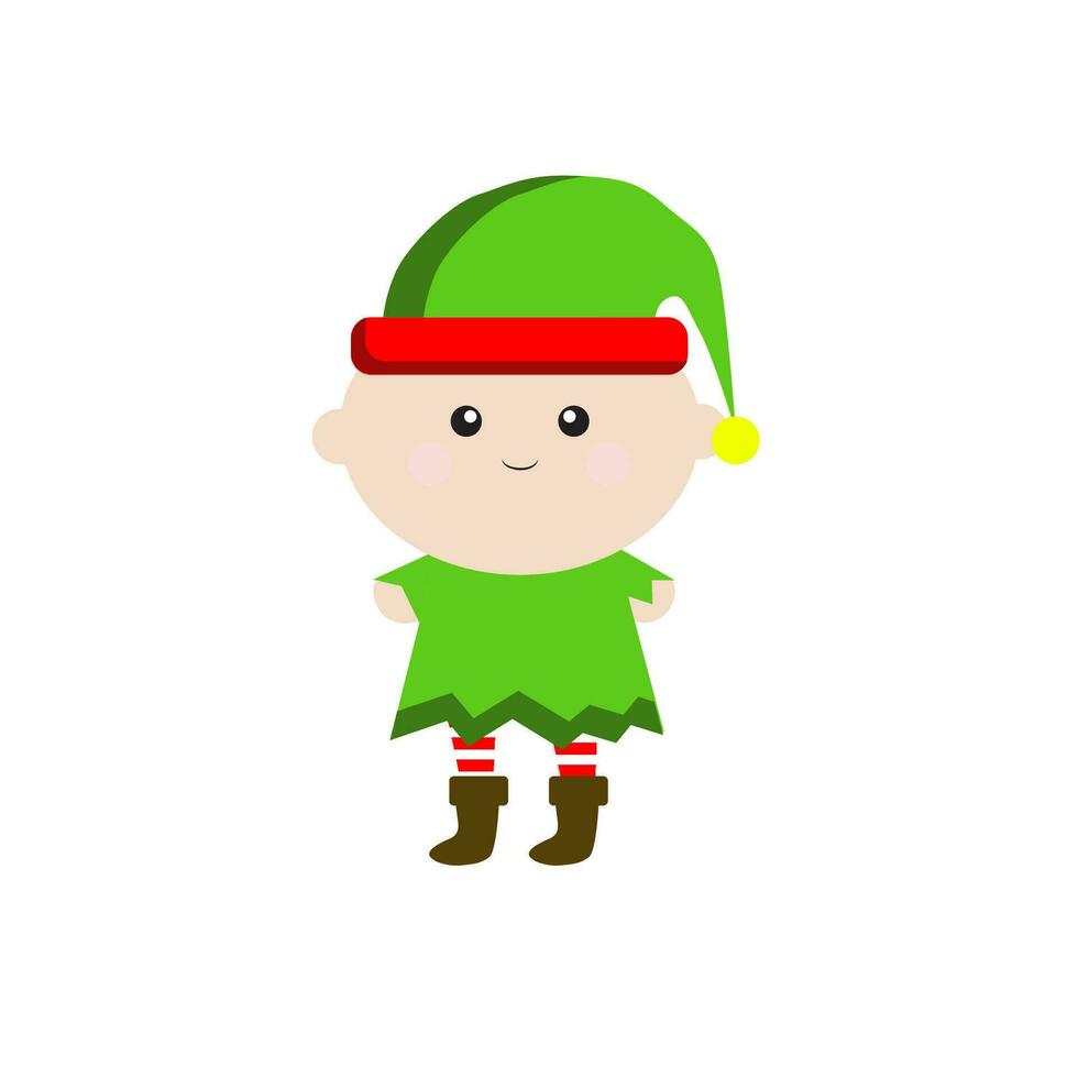 cute elf kawaii vector