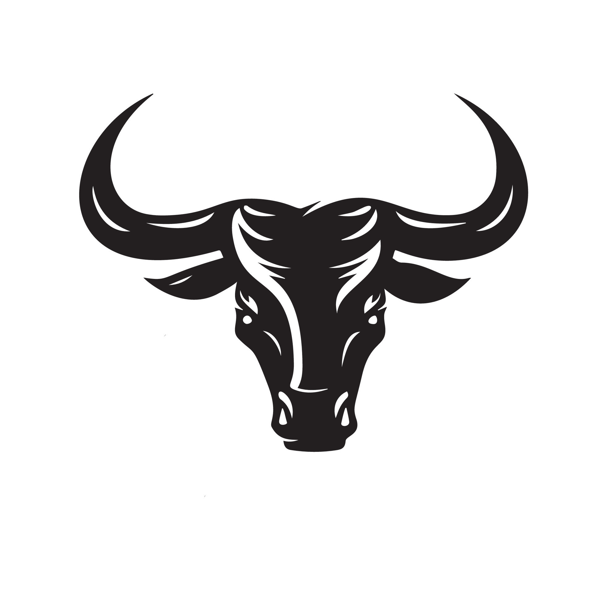 Vector of bull design on white background. Wild Animals, Vector