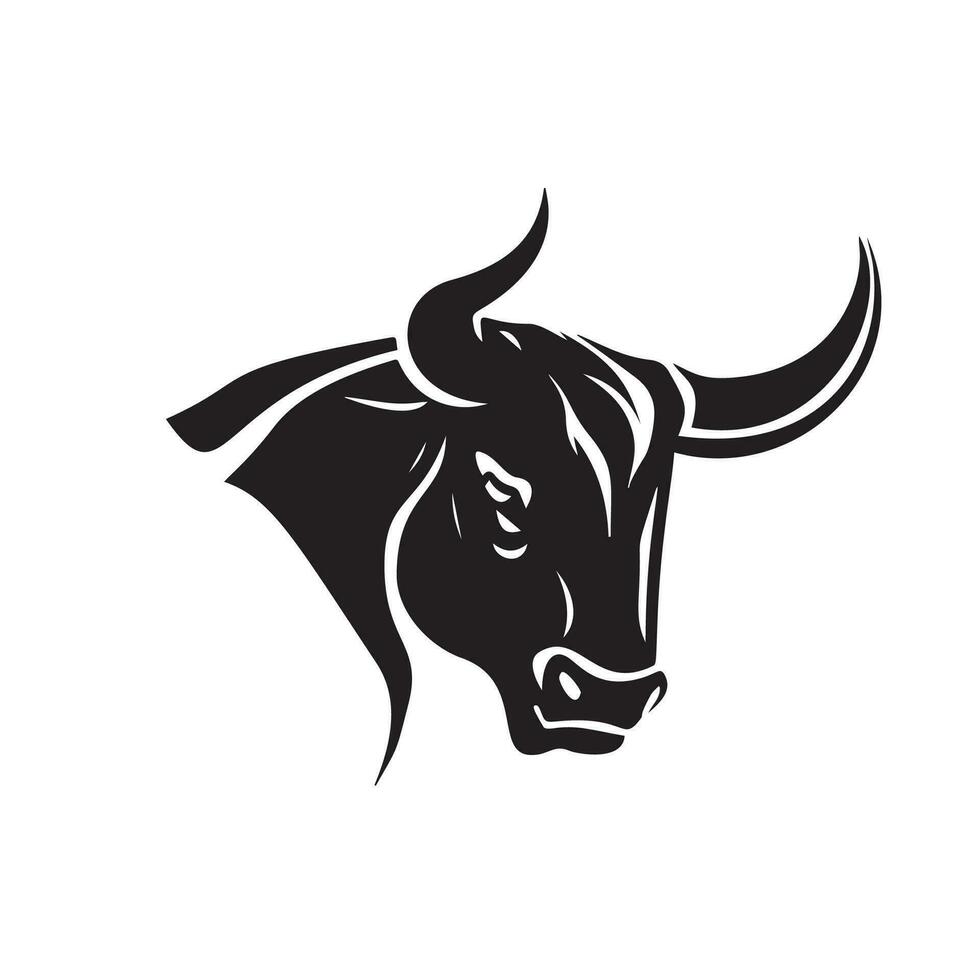 Vector of bull design on white background. Wild Animals, Vector illustration.