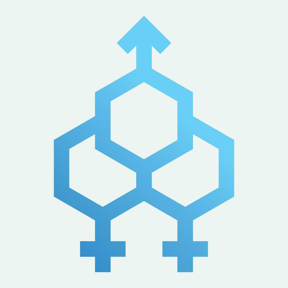 diagonal icon logo gender vector
