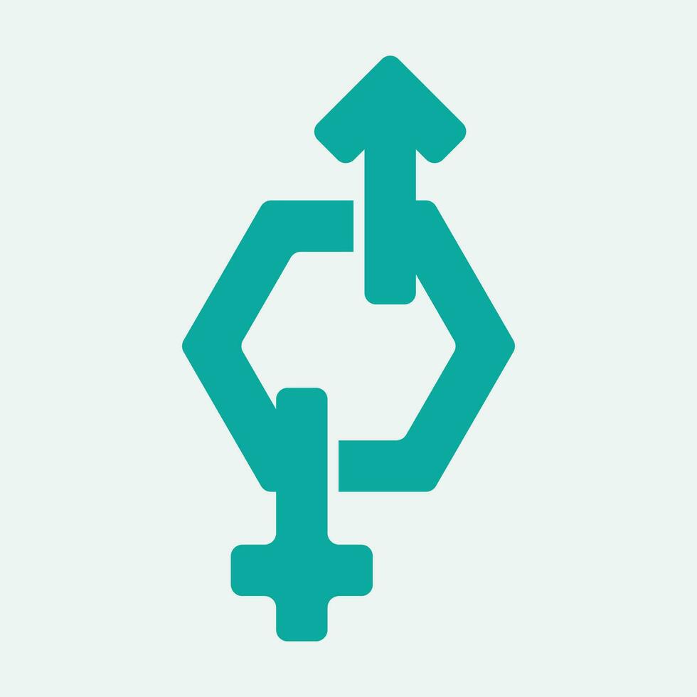 diagonal icon logo gender vector