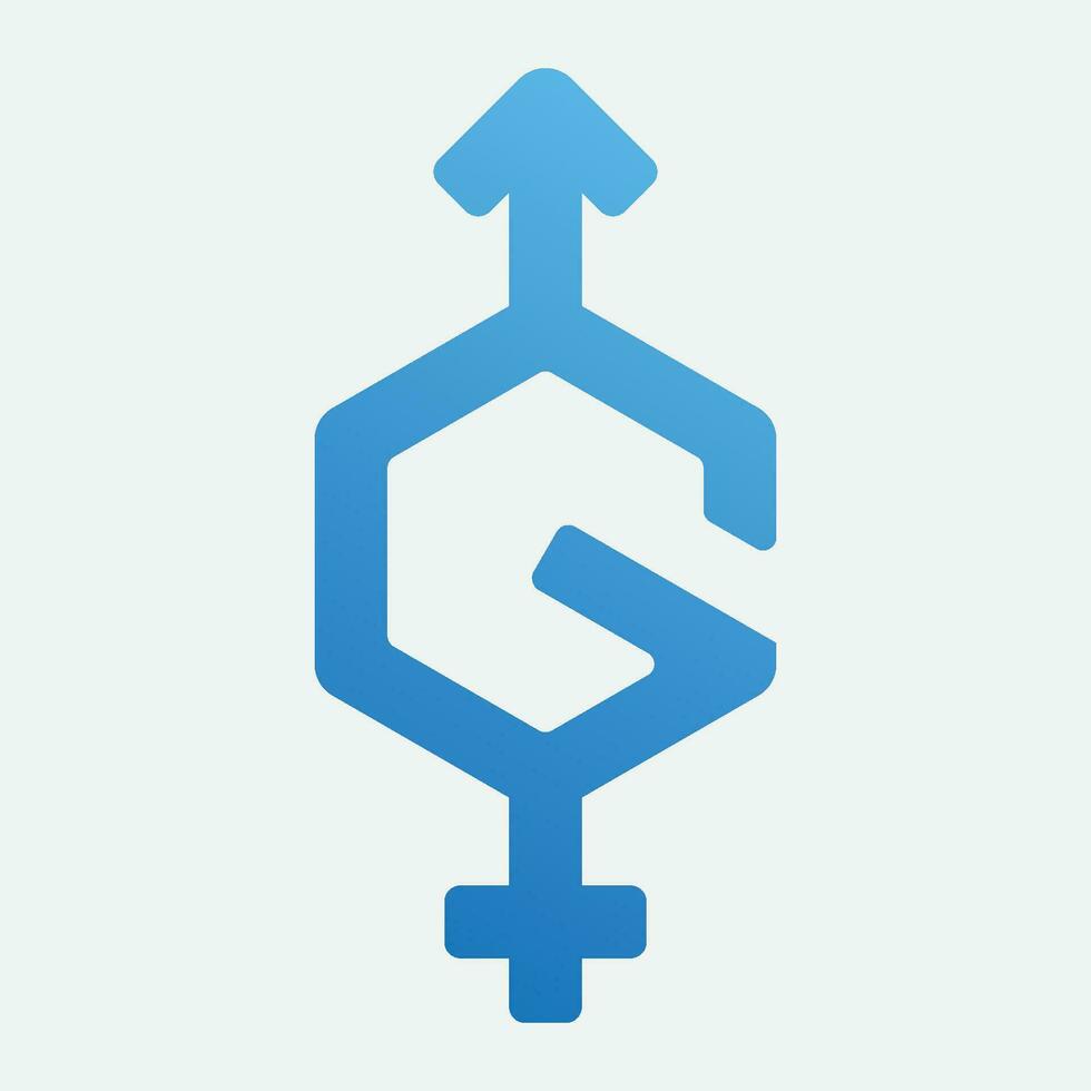 diagonal icon logo gender vector