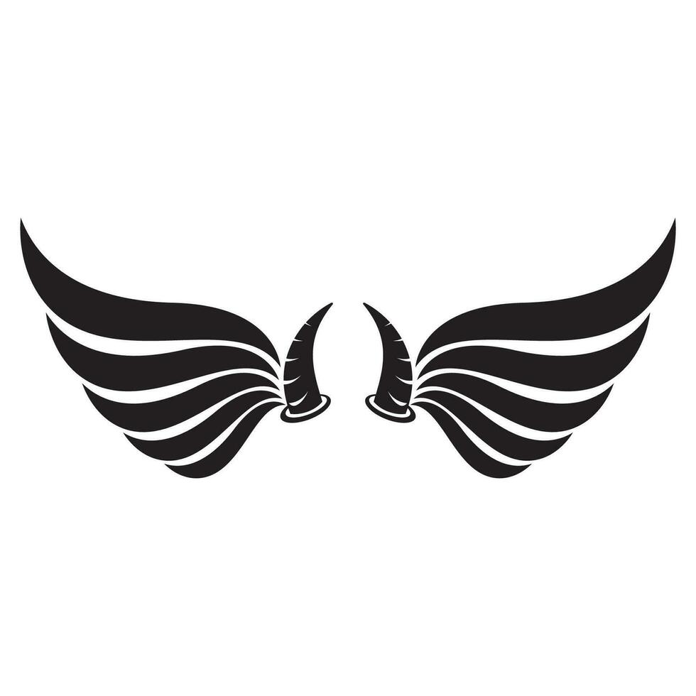 Flying wings logo illustration. vector