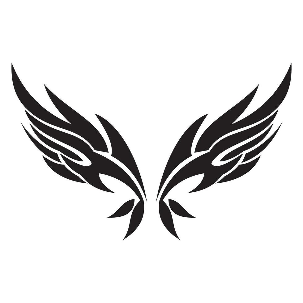 Flying wings logo illustration. vector