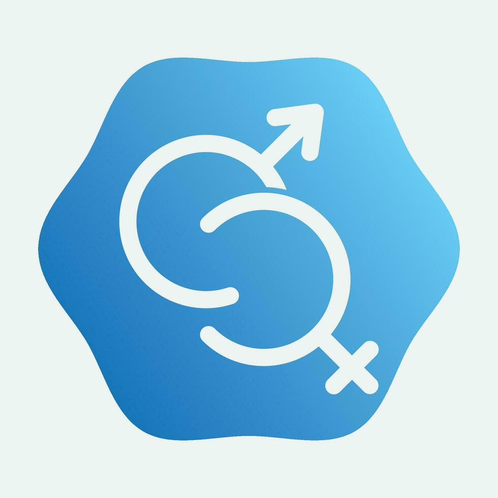 diagonal icon logo gender vector