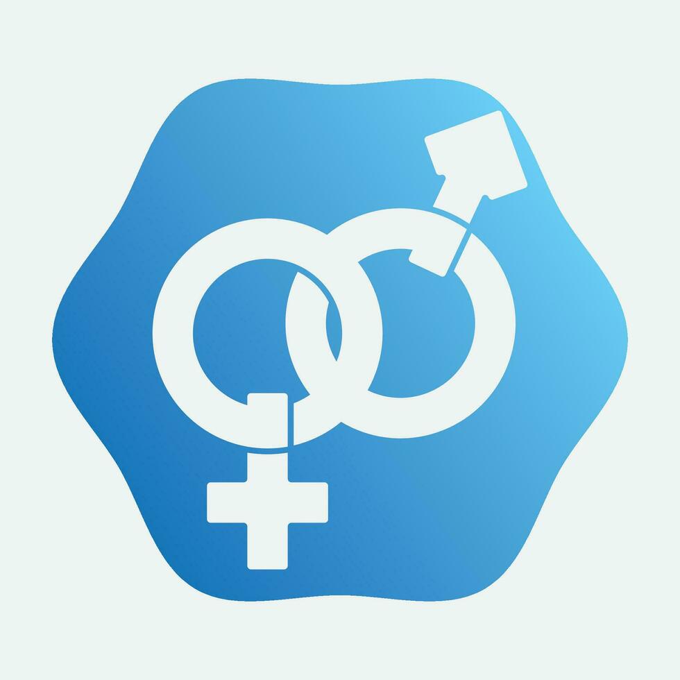 diagonal icon logo gender vector