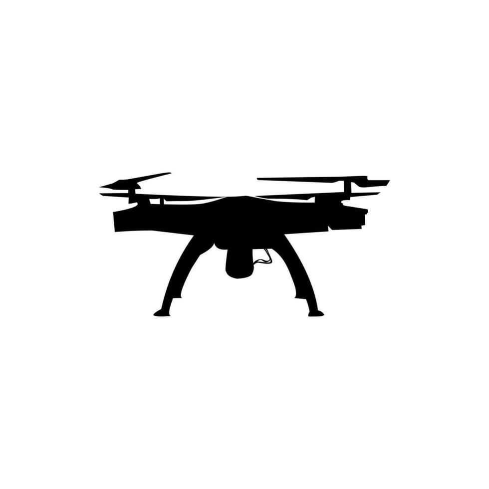 Silhouette vector modern drone illustration