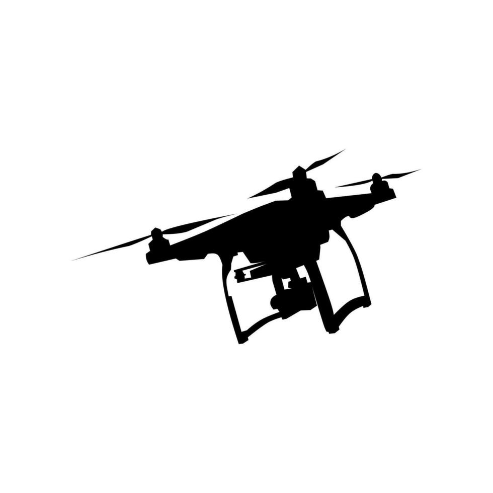 Silhouette vector modern drone illustration