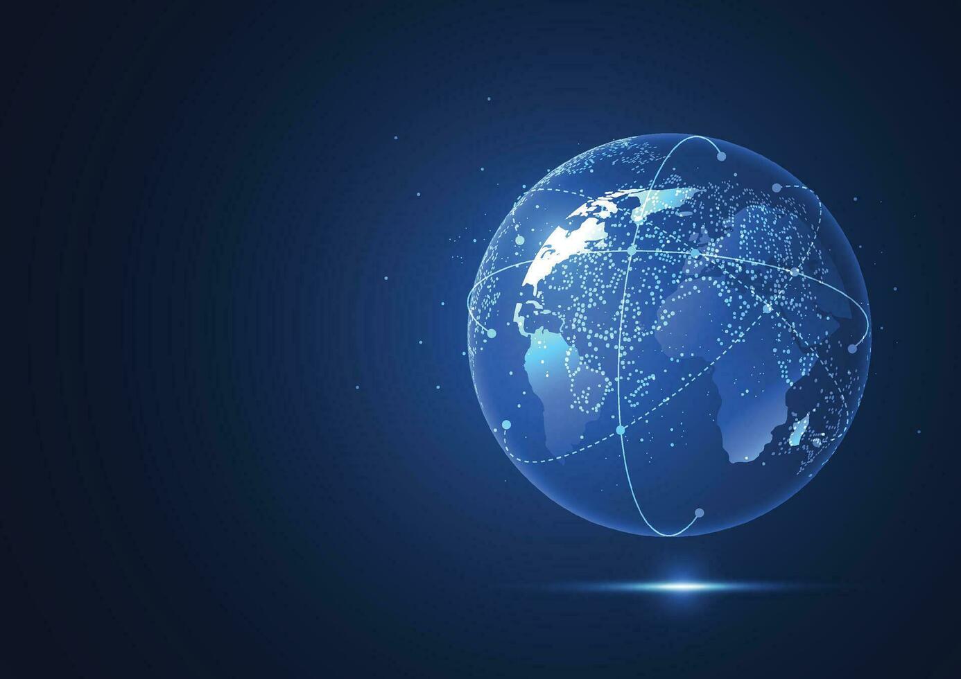 Global network connection. World map point and line composition concept of global business. Vector Illustration