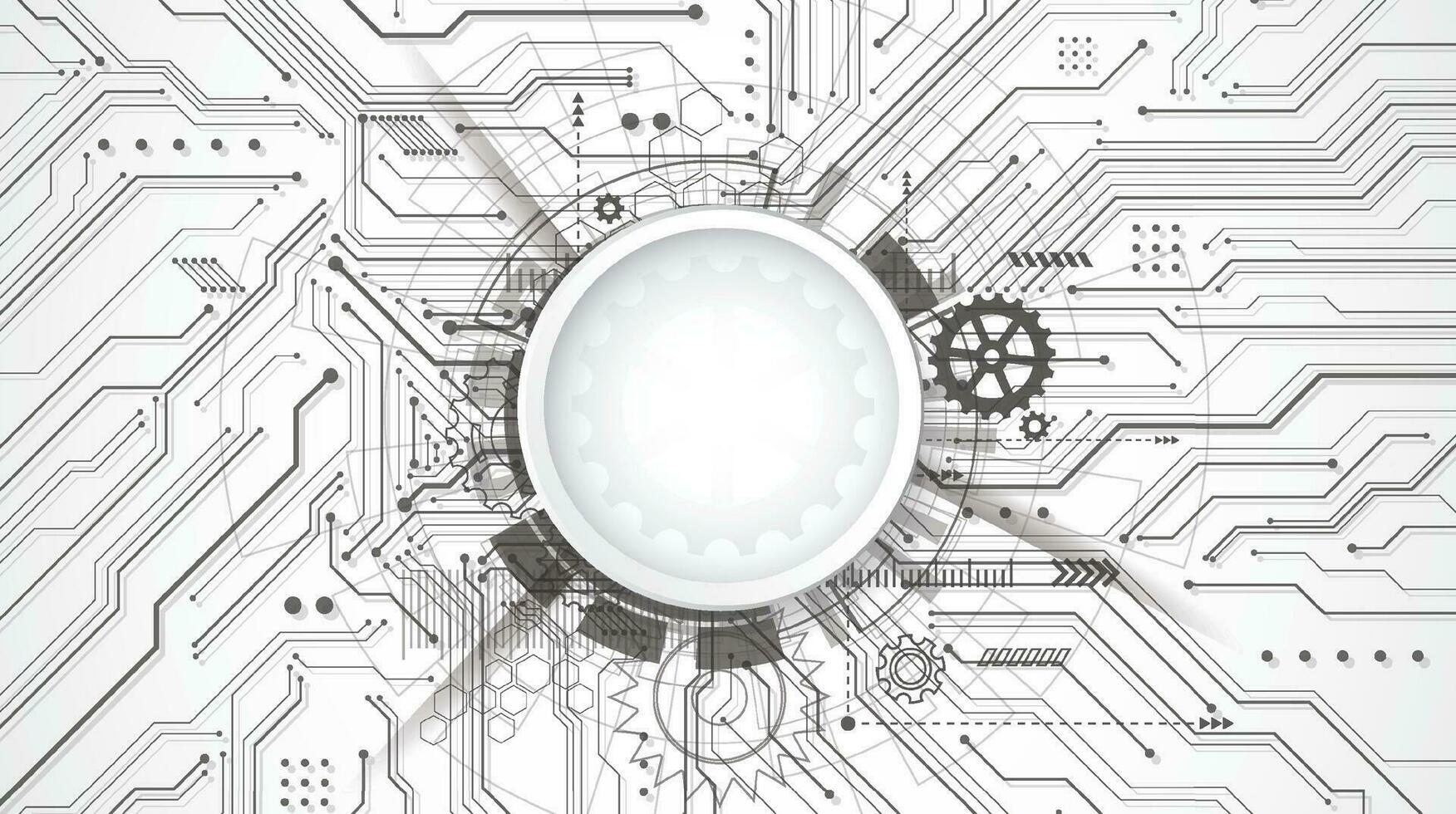 Abstract 3d design background with technology dot and line circuit board texture. Modern engineering, futuristic, science communication concept. Vector illustration