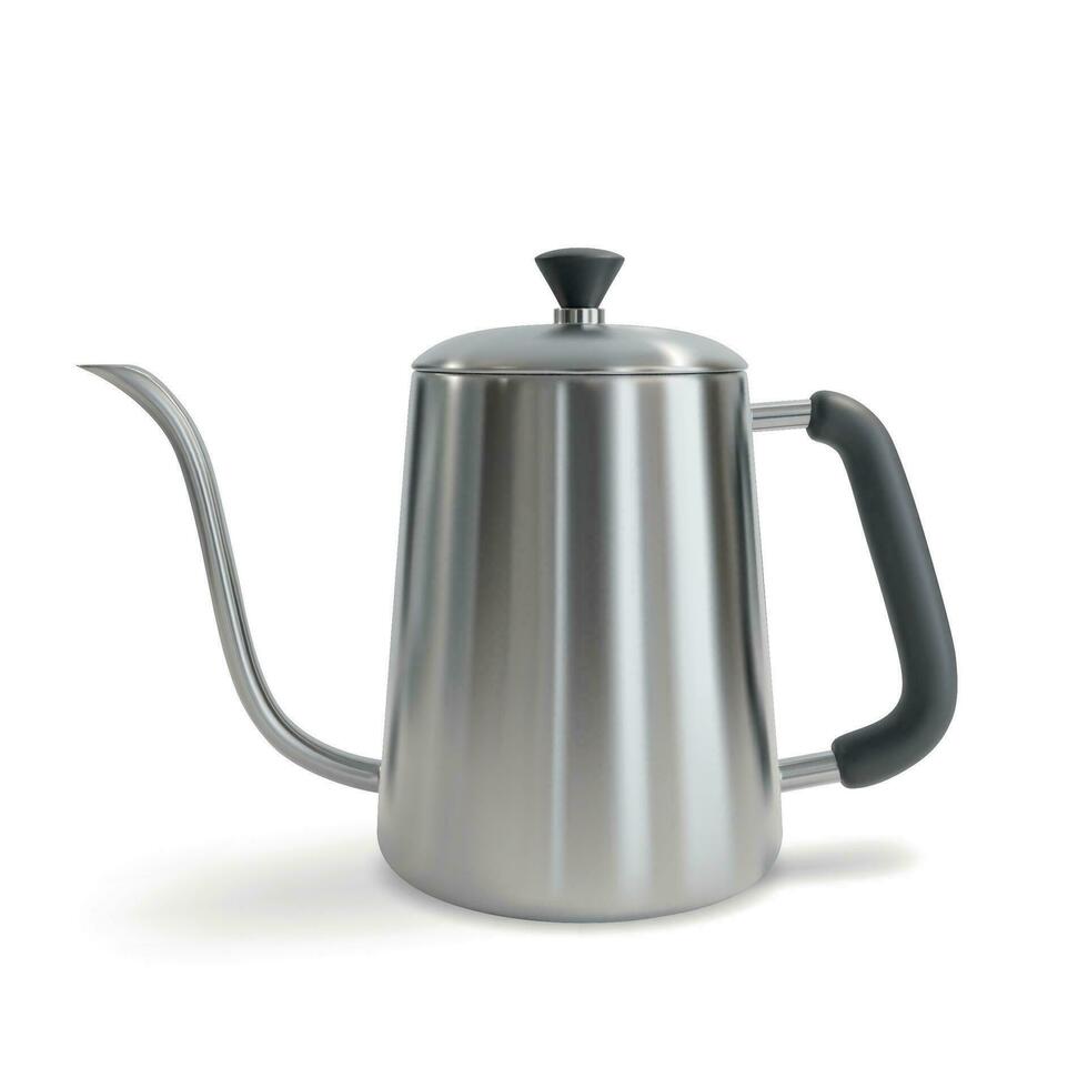 Realistic Detailed 3d Coffee Drip Kettle. Vector