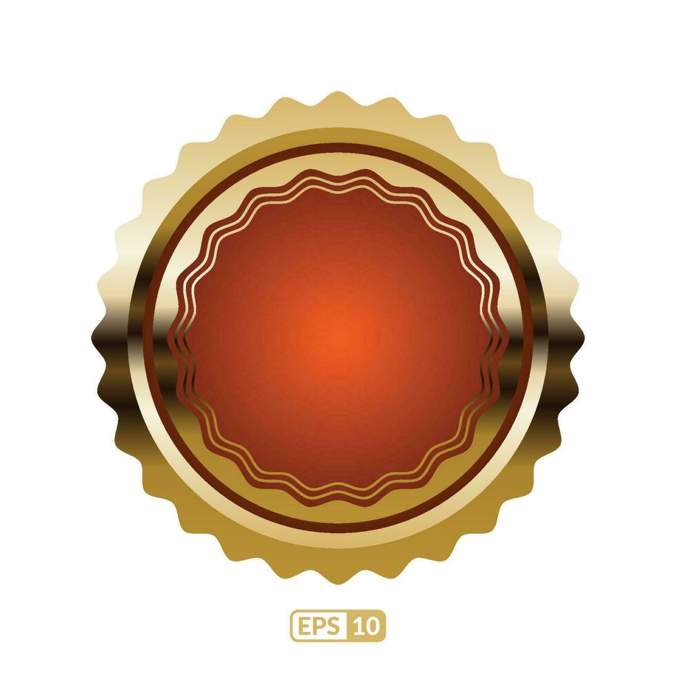 Luxury current red badge and label. vector
