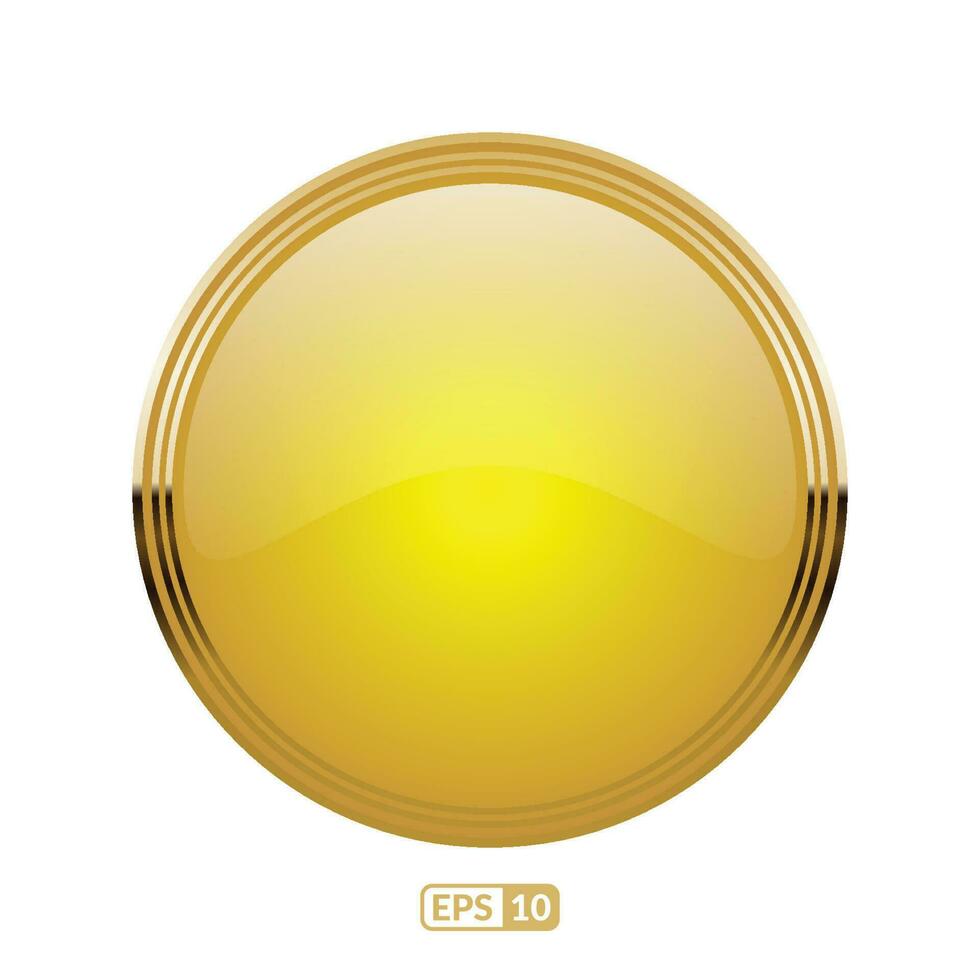 Luxury glossy button EPS10. vector