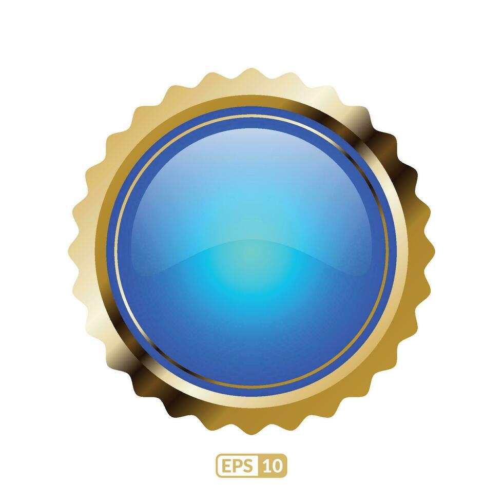 Luxury royal blue badge. vector