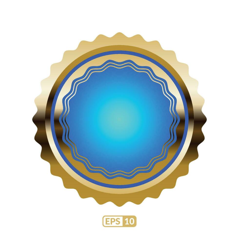 Luxury royal blue badge and label EPS10. vector
