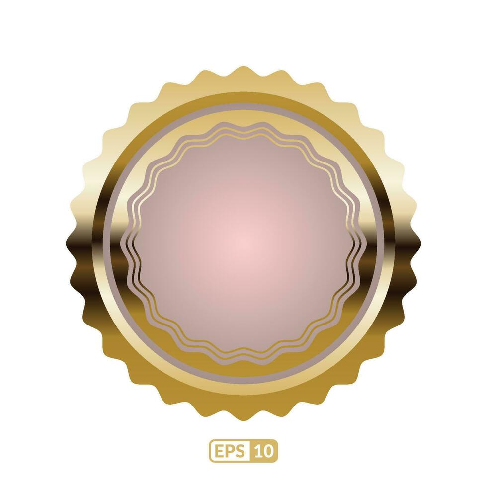 Luxury creamy badge and label EPS10. vector