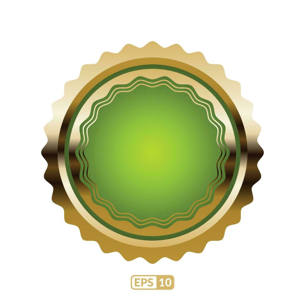 Luxury lime green badge and label. vector