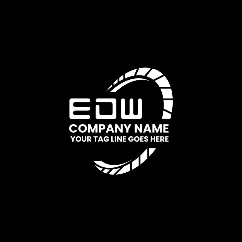 EDW letter logo creative design with vector graphic, EDW simple and modern logo. EDW luxurious alphabet design