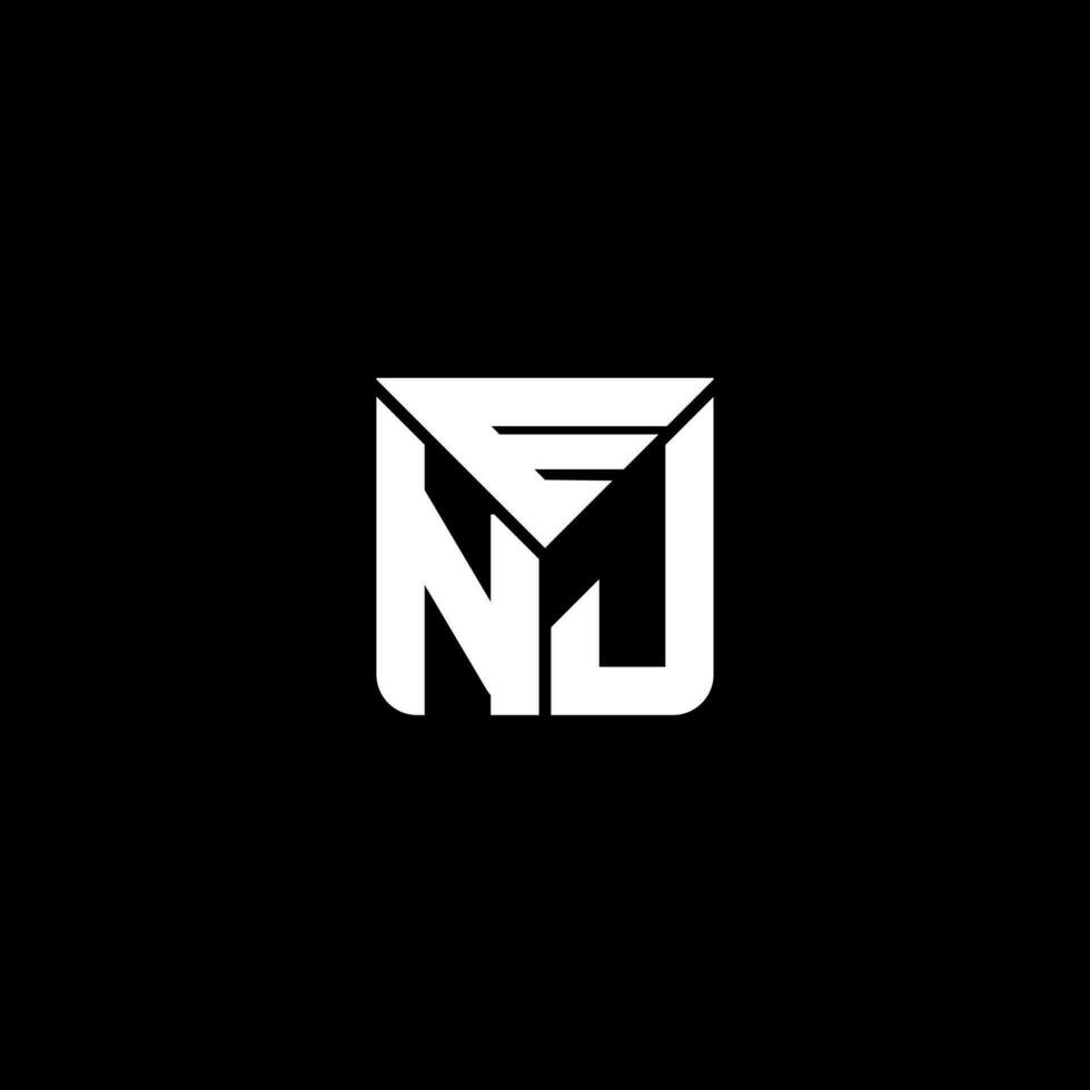 ENJ letter logo creative design with vector graphic, ENJ simple and modern logo. ENJ luxurious alphabet design
