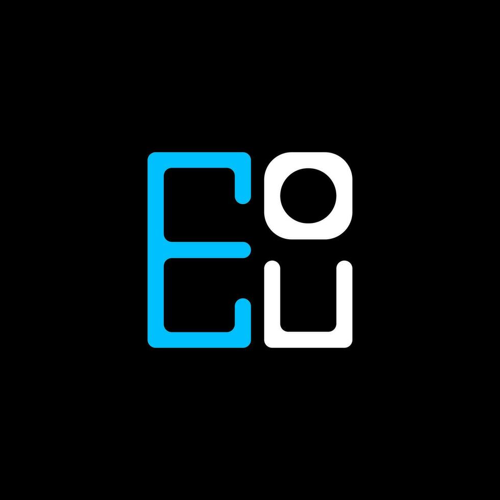 EOU letter logo creative design with vector graphic, EOU simple and modern logo. EOU luxurious alphabet design