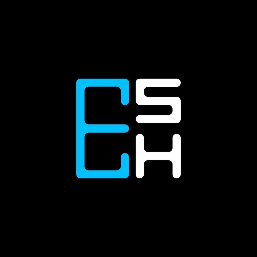 ESH letter logo creative design with vector graphic, ESH simple and modern logo. ESH luxurious alphabet design