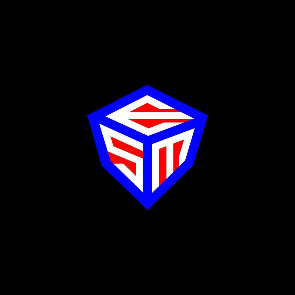 ESM letter logo creative design with vector graphic, ESM simple and modern logo. ESM luxurious alphabet design