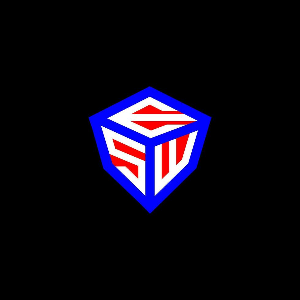 ESW letter logo creative design with vector graphic, ESW simple and modern logo. ESW luxurious alphabet design