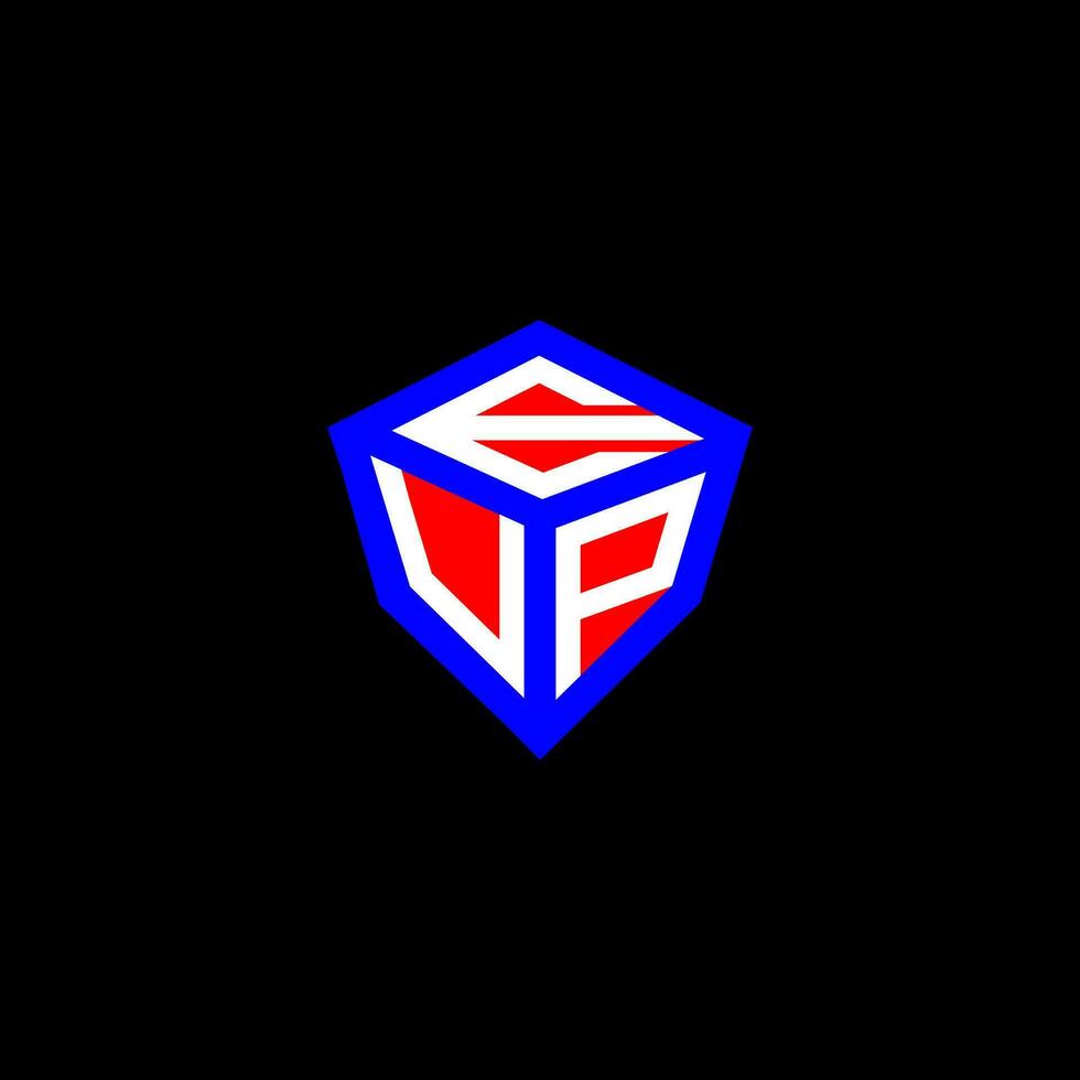 EUP letter logo creative design with vector graphic, EUP simple and modern logo. EUP luxurious alphabet design