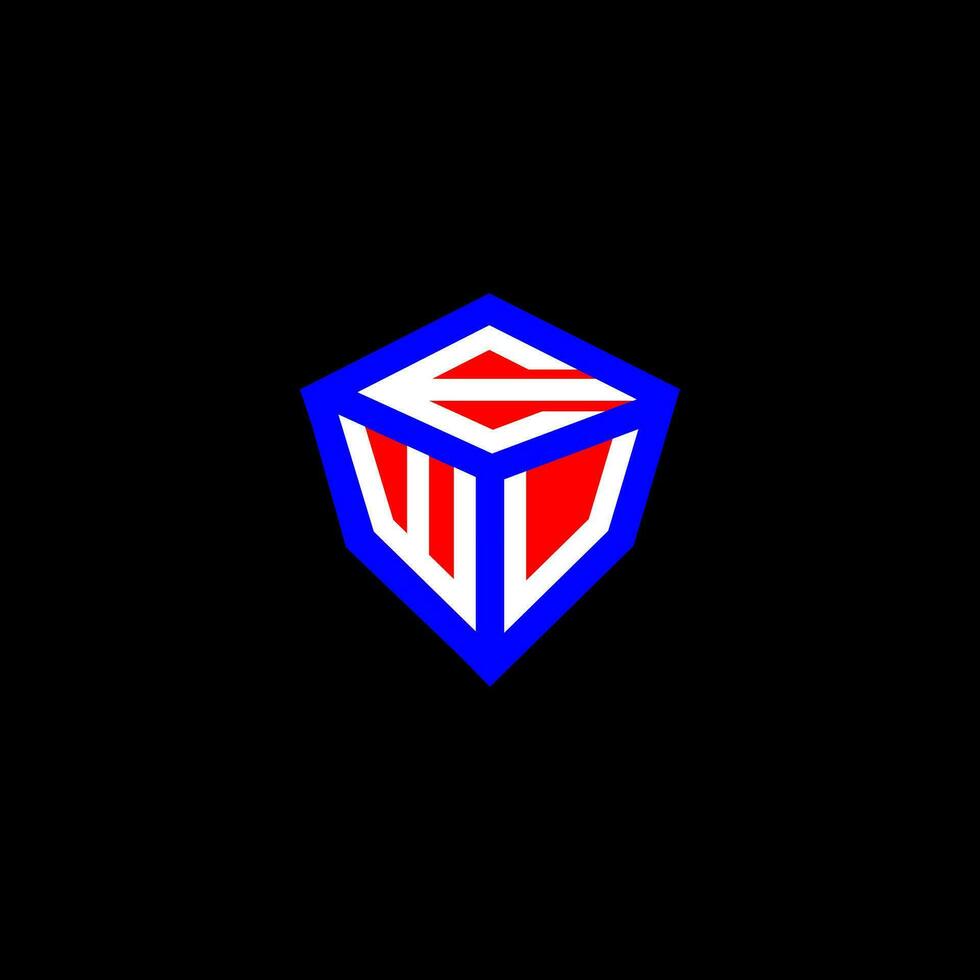 EWU letter logo creative design with vector graphic, EWU simple and modern logo. EWU luxurious alphabet design