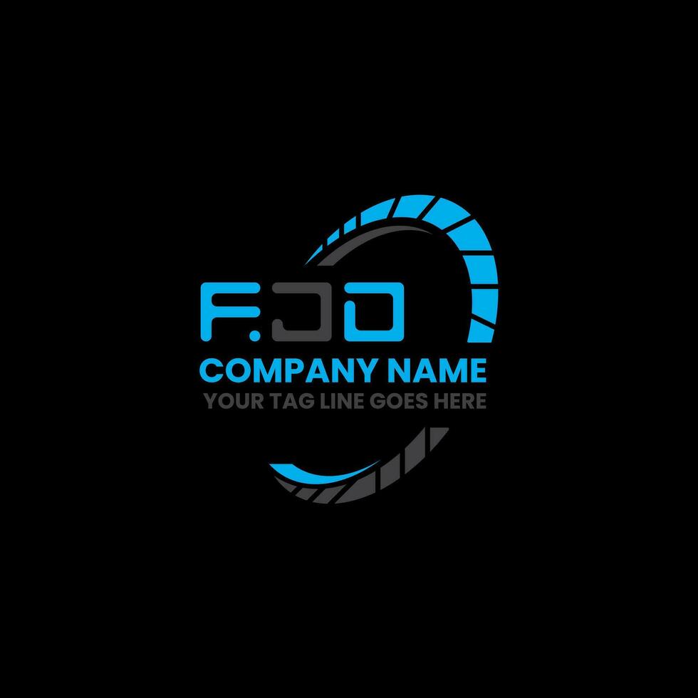 FJD letter logo creative design with vector graphic, FJD simple and modern logo. FJD luxurious alphabet design