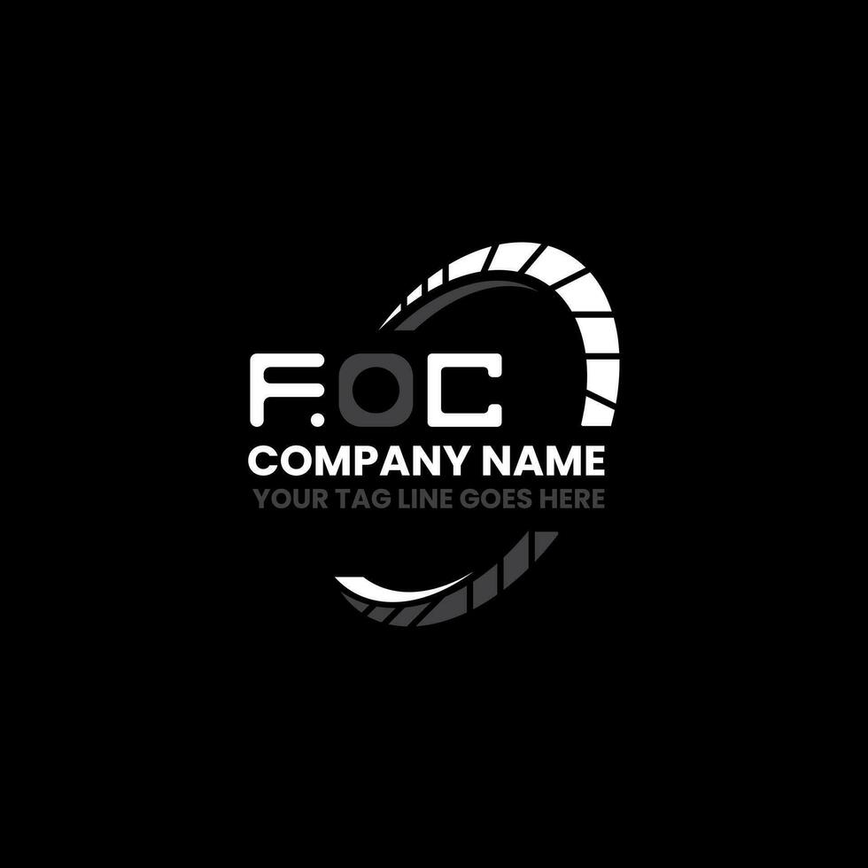 FOC letter logo creative design with vector graphic, FOC simple and modern logo. FOC luxurious alphabet design