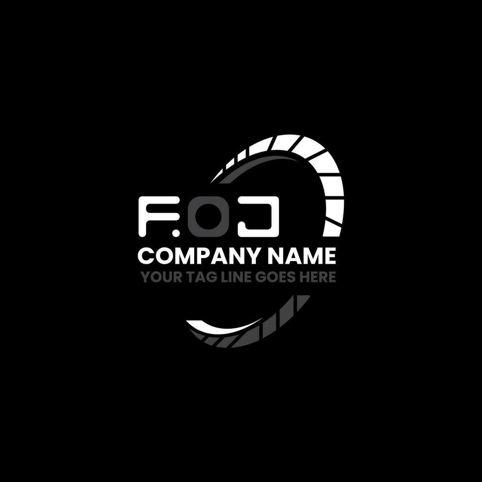 FOJ letter logo creative design with vector graphic, FOJ simple and modern logo. FOJ luxurious alphabet design