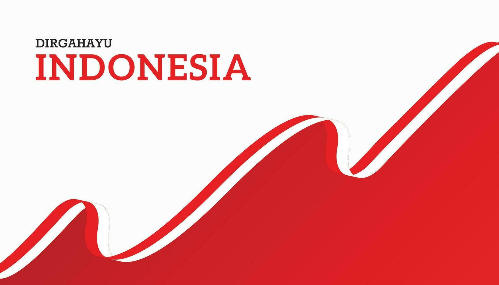 August 17th Indonesia Independence Day Background Template, template design with red and white Indonesian flag waving. vector